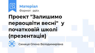Проект "Залишимо первоцвіти весні"  у початковій школі (презентація)