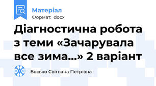 Діагностична робота з теми «Зачарувала все зима...» 2 варіант
