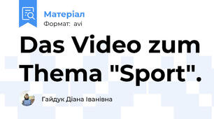 Das Video zum Thema "Sport".