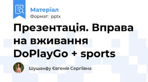 Презентація. Вправа на вживання Do\Play\Go + sports