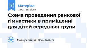 Схема проведення ранкової гімнастики в приміщенні для дітей середньої групи