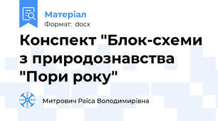 Конспект "Блок-схеми з природознавства "Пори року"