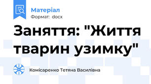 Заняття: "Життя тварин узимку"
