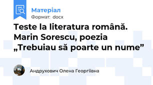 Teste la literatura română. Marin Sorescu, poezia „Trebuiau să poarte un nume”