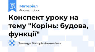 Конспект уроку на тему "Корінь: будова, функції"