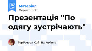 Презентація "По одягу зустрічають"