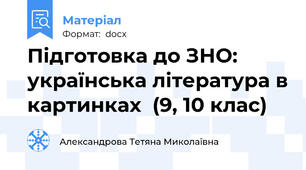 Підготовка до ЗНО: українська література в картинках  (9, 10 клас)
