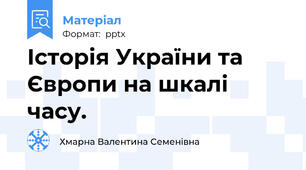 Історія України та Європи на шкалі часу.