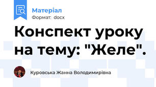 Конспект уроку на тему: "Желе".