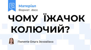 ЧОМУ  ЇЖАЧОК  КОЛЮЧИЙ?