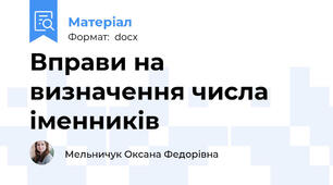 Вправи на визначення числа іменників