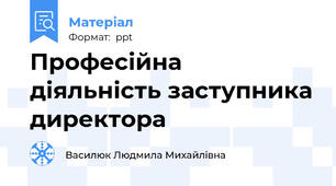 Професійна діяльність заступника директора