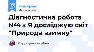 Діагностична робота №4 з Я досліджую світ "Природа взимку"