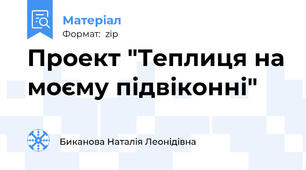 Проект "Теплиця на моєму підвіконні"