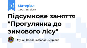 Підсумкове заняття "Прогулянка до зимового лісу"