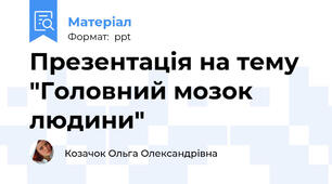 Презентація на тему "Головний мозок людини"