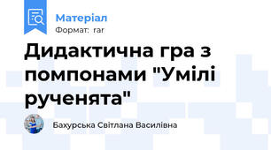 Дидактична гра з помпонами "Умілі рученята"
