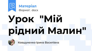 Урок  "Мій рідний Малин"
