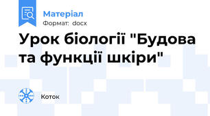 Урок біології "Будова та функції шкіри"