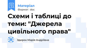 Схеми і таблиці до теми: "Джерела цивільного права"