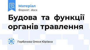Будова  та  функції органів травлення