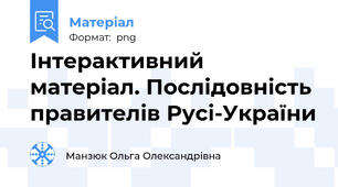 Інтерактивний матеріал. Послідовність правителів Русі-України