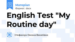 English Test "My Routine day"