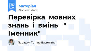 Перевірка  мовних  знань  і  вмінь   " Іменник"