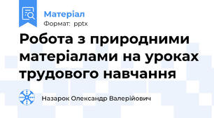 Робота з природними матеріалами на уроках трудового навчання
