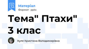 Тема" Птахи" 3 клас