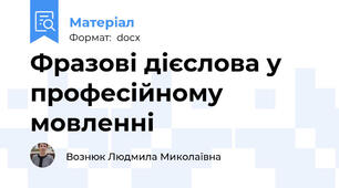 Фразові дієслова у професійному мовленні