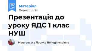 Презентація до уроку ЯДС 1 клас НУШ
