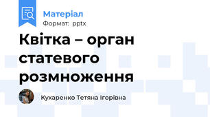 Квітка – орган статевого розмноження