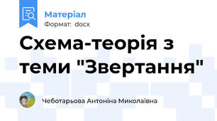 Схема-теорія з теми "Звертання"