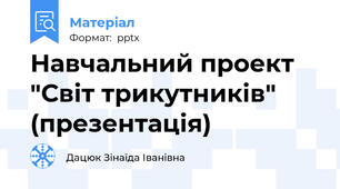 Навчальний проект "Світ трикутників" (презентація)