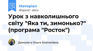 Урок з навколишнього світу "Яка ти, зимонько?" (програма "Росток")