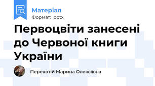 Первоцвіти занесені до Червоної книги України