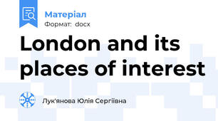 London and its places of interest