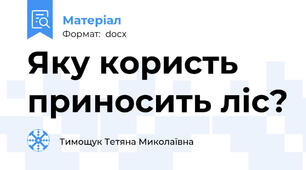 Яку користь приносить ліс?