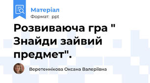 Розвиваюча гра " Знайди зайвий предмет".