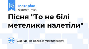 Пісня "То не білі метелики налетіли"