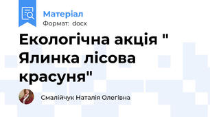 Екологічна акція " Ялинка лісова красуня"