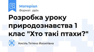 Розробка уроку природознавства 1 клас "Хто такі птахи?"