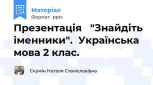 Презентація   "Знайдіть іменники".  Українська мова 2 клас.