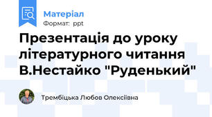 Презентація до уроку літературного читання В.Нестайко "Руденький"