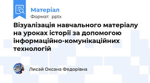 Візуалізація навчального матеріалу на уроках історії за допомогою інформаційно-комунікаційних технологій
