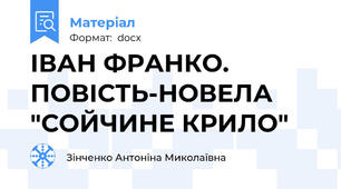 ІВАН ФРАНКО. ПОВІСТЬ-НОВЕЛА "СОЙЧИНЕ КРИЛО"
