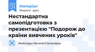 Нестандартна самопідготовка з презентацією "Подорож до країни вивчених уроків"