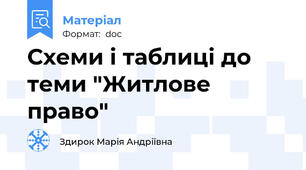 Схеми і таблиці до теми "Житлове право"