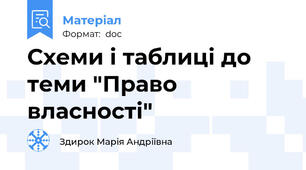 Схеми і таблиці до теми "Право власності"